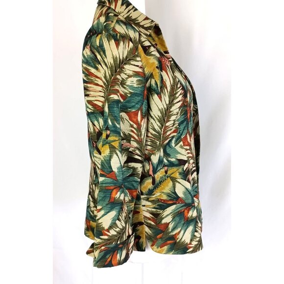 Silk Land 100% Silk Beaded Jacket Blazer Size M Lightweight Summer Cover - Picture 9 of 10